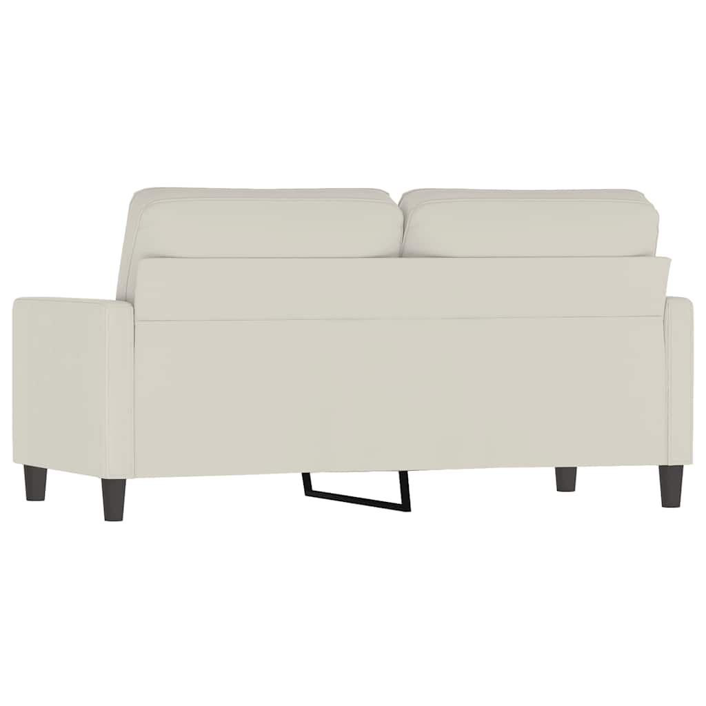 2-personers sofa 140 cm velour cremefarvet