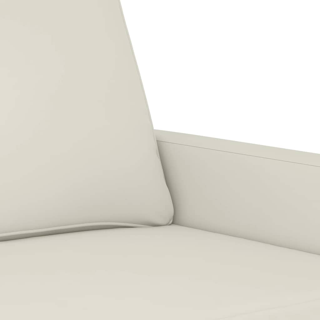 2-personers sofa 140 cm velour cremefarvet