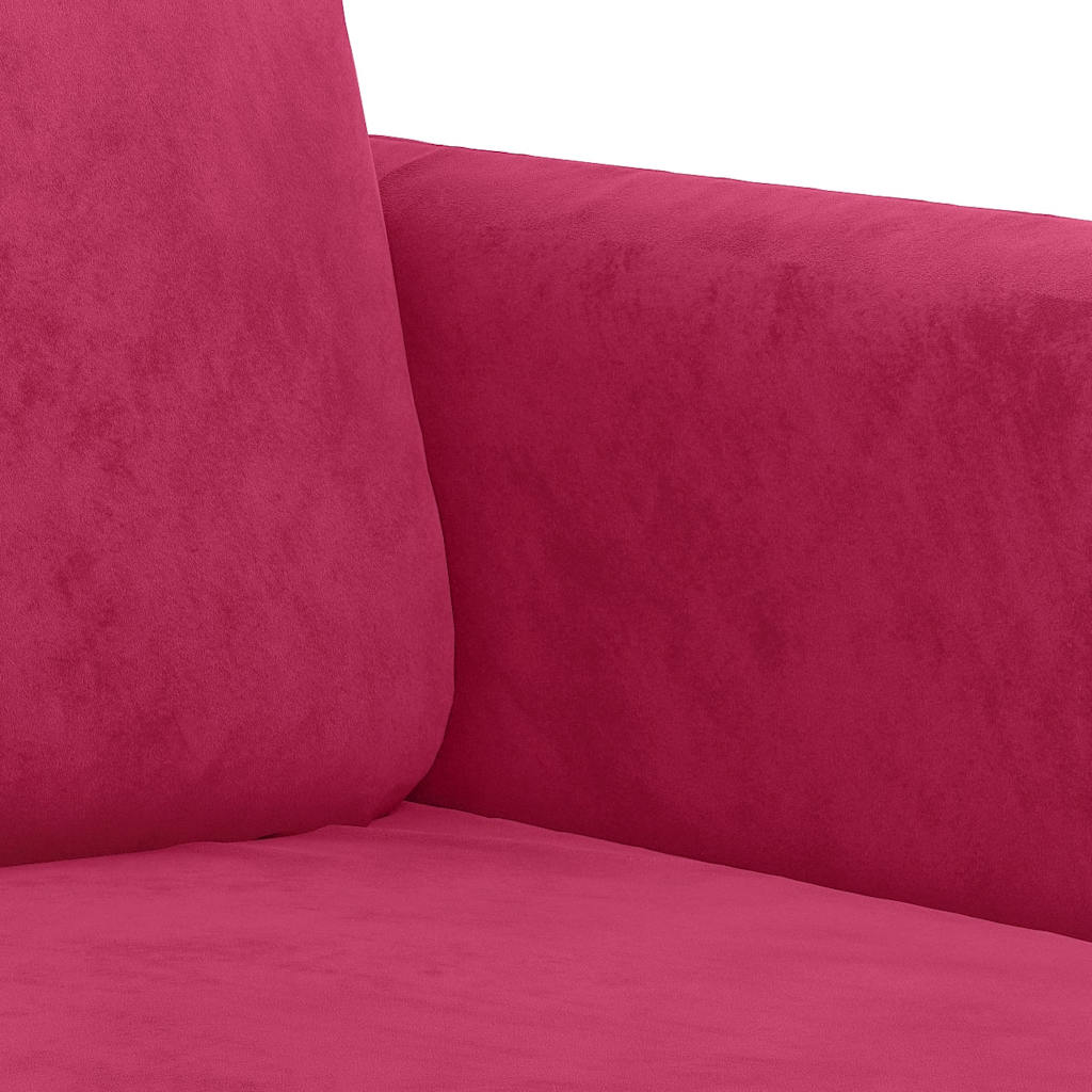 lænestol 60 cm velour vinrød