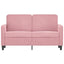 2-personers sofa 120 cm fløjl lyserød