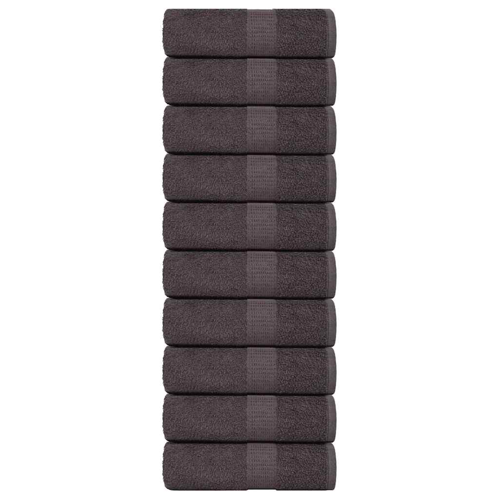 vaskehåndklæder FROGN 10 stk. antracit 30x30 cm 360 g/m²