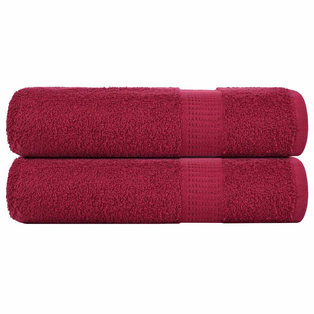 håndklæder FROGN 2 stk. bordeaux 50x100 cm 360 gsm