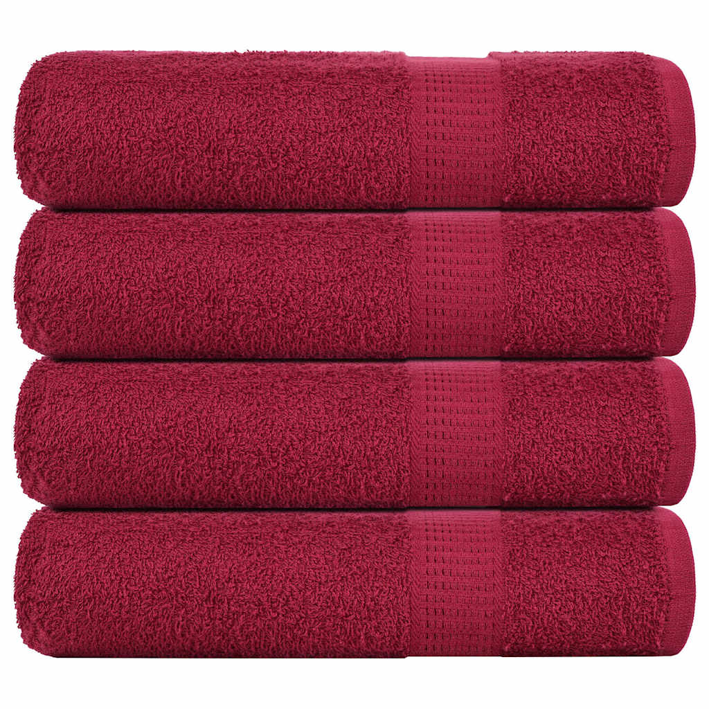 badehåndklæder FROGN 4 stk bordeaux 70x140 cm 360 gsm