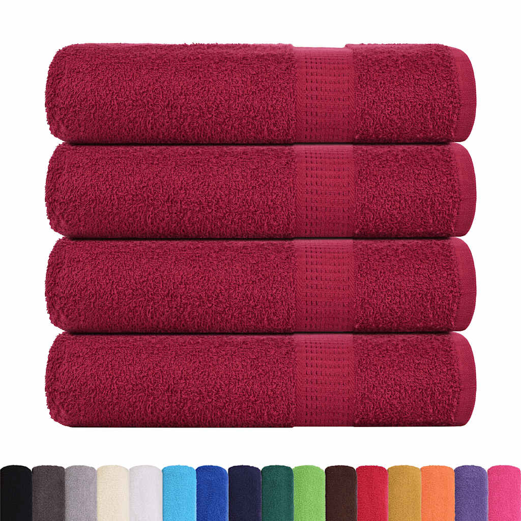 badehåndklæder FROGN 4 stk bordeaux 70x140 cm 360 gsm