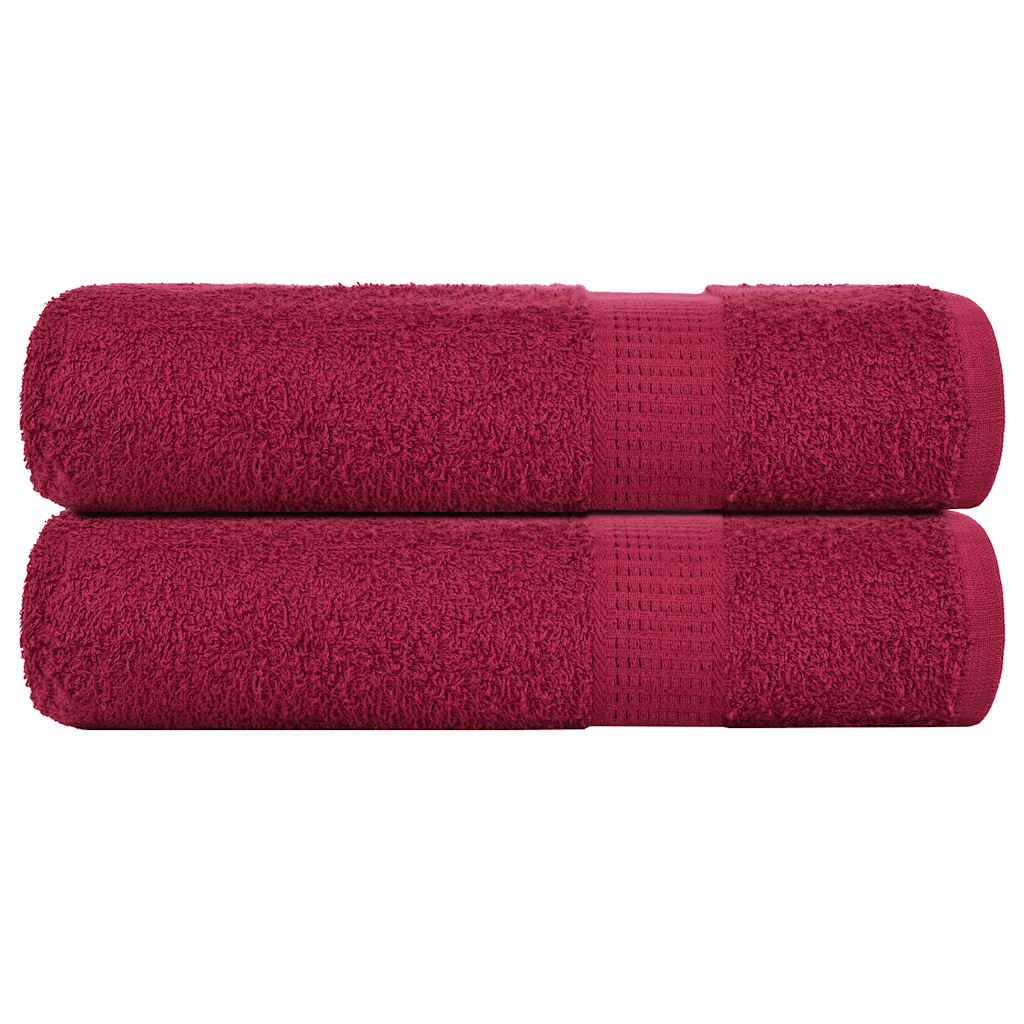 badehåndklæder FROGN 2 stk. bordeaux 100x150 cm 360 gsm