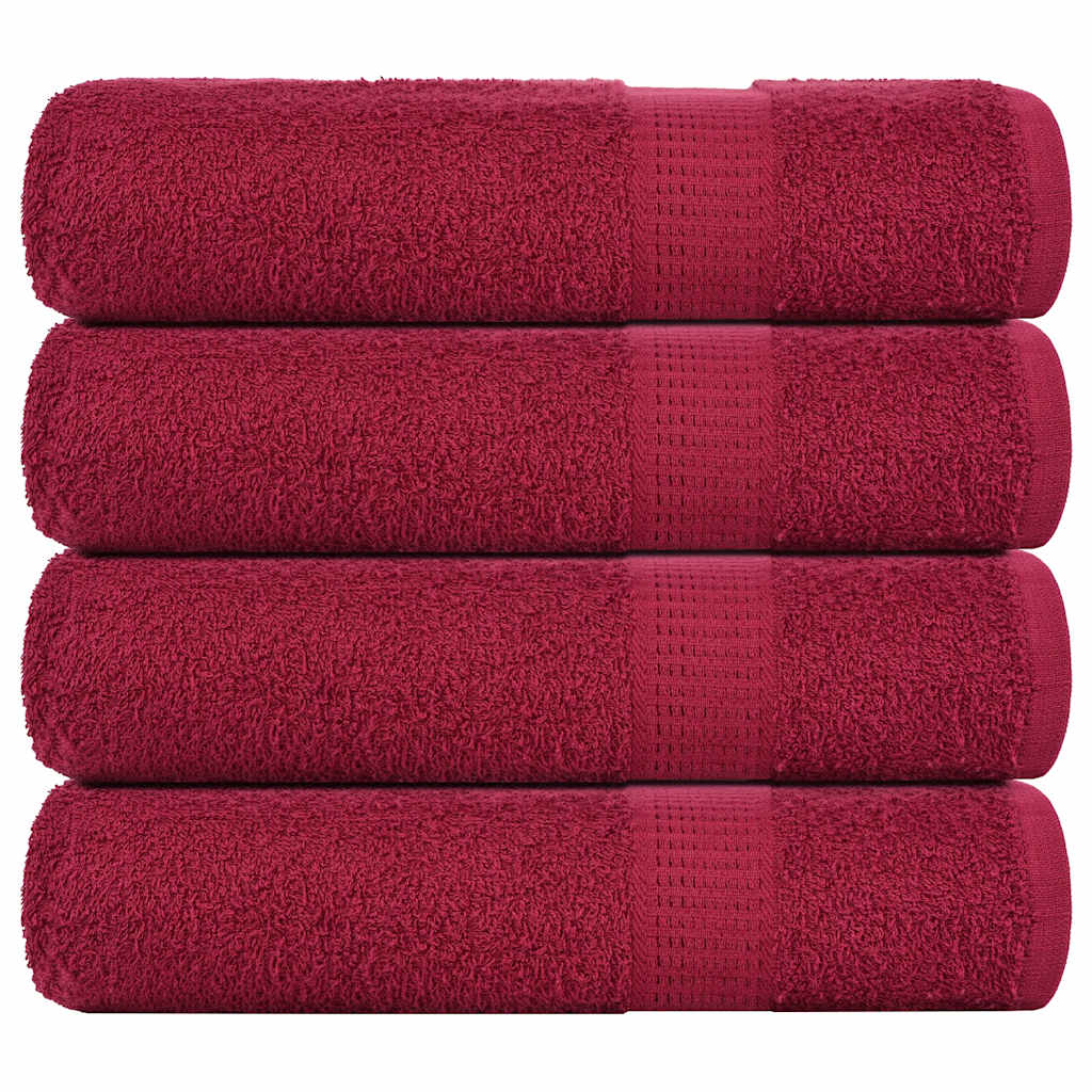 badehåndklæder FROGN 4 stk. bordeaux 100x150 cm 360 gsm
