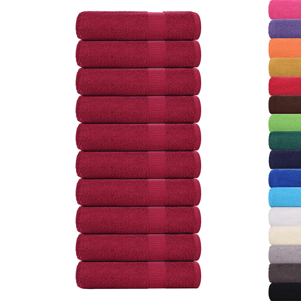badehåndklæder FROGN 10 stk. bordeaux 100x150 cm 360 gsm