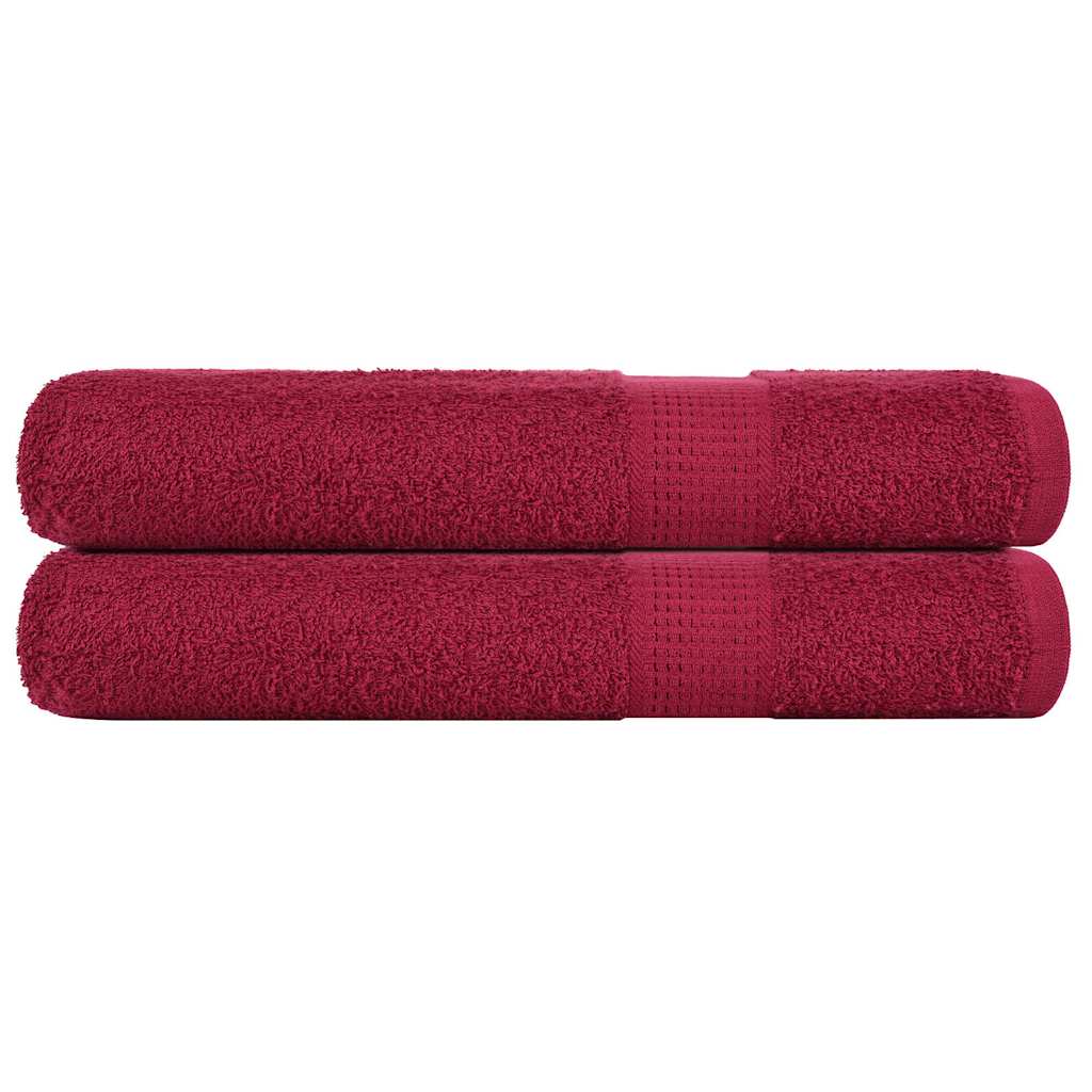 saunahåndklæder FROGN 2 stk. bordeaux 80x200 cm 360 gsm