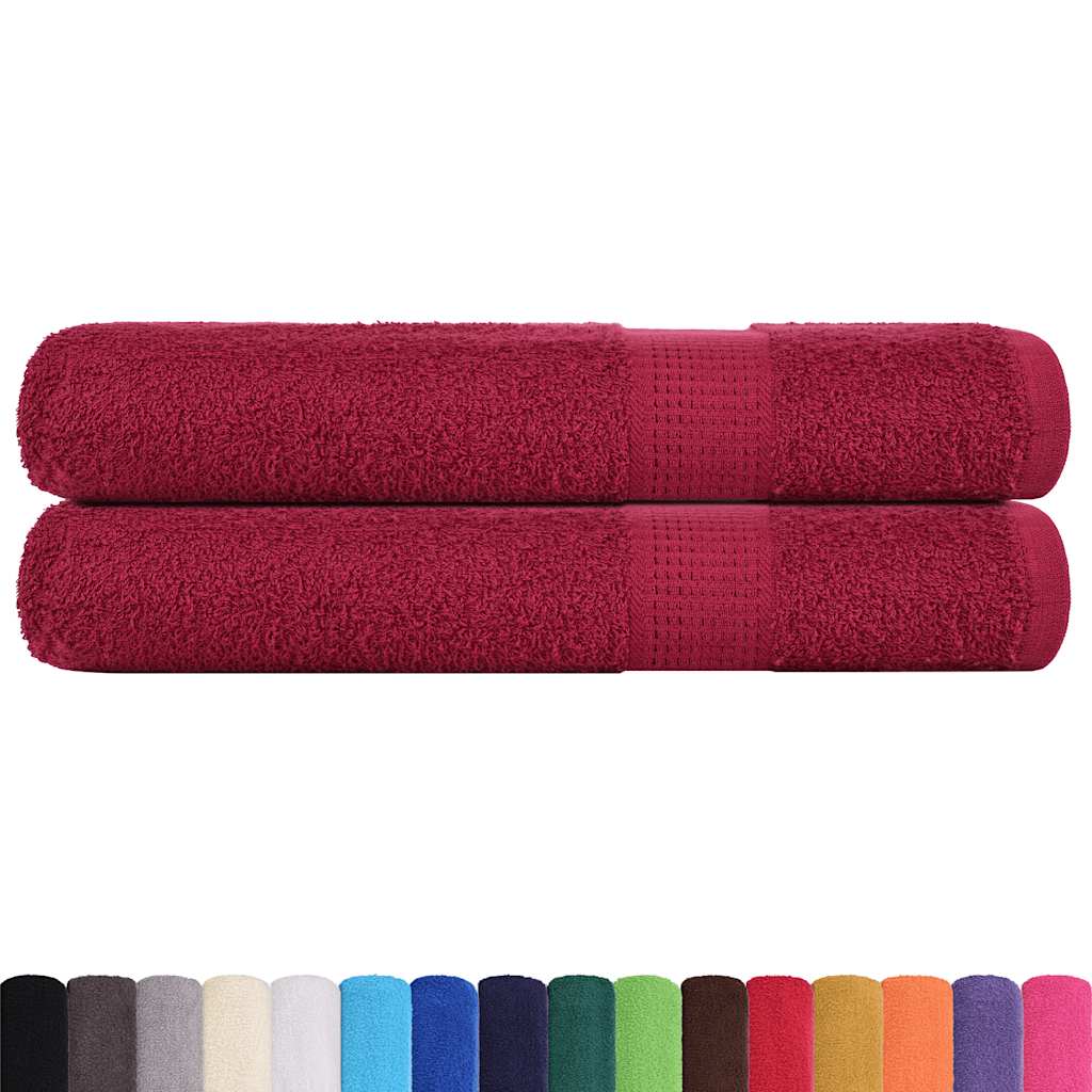 saunahåndklæder FROGN 2 stk. bordeaux 80x200 cm 360 gsm