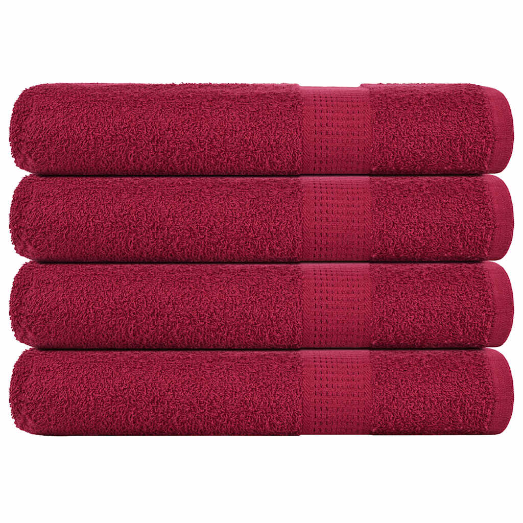 saunahåndklæder FROGN 4 stk. bordeaux 80x200 cm 360 gsm