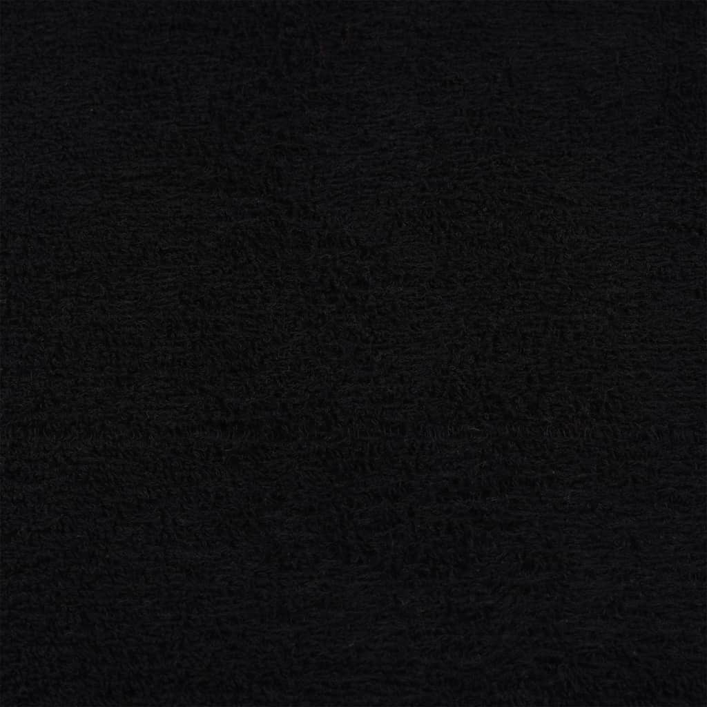 saunahåndklæder FROGN 10 stk. sort 80x200 cm 360 gsm