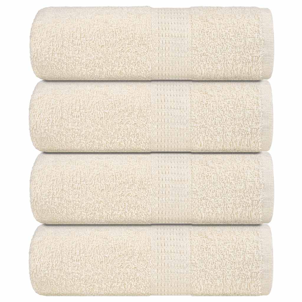 vaskehåndklæder FROGN 4 stk. cremefarvet 30x30 cm 360 g/m²