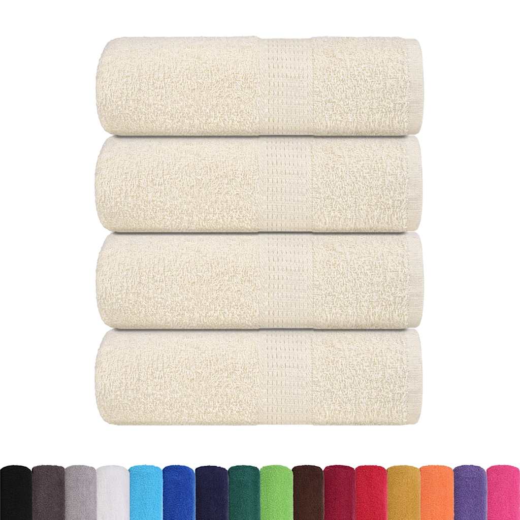vaskehåndklæder FROGN 4 stk. cremefarvet 30x30 cm 360 g/m²