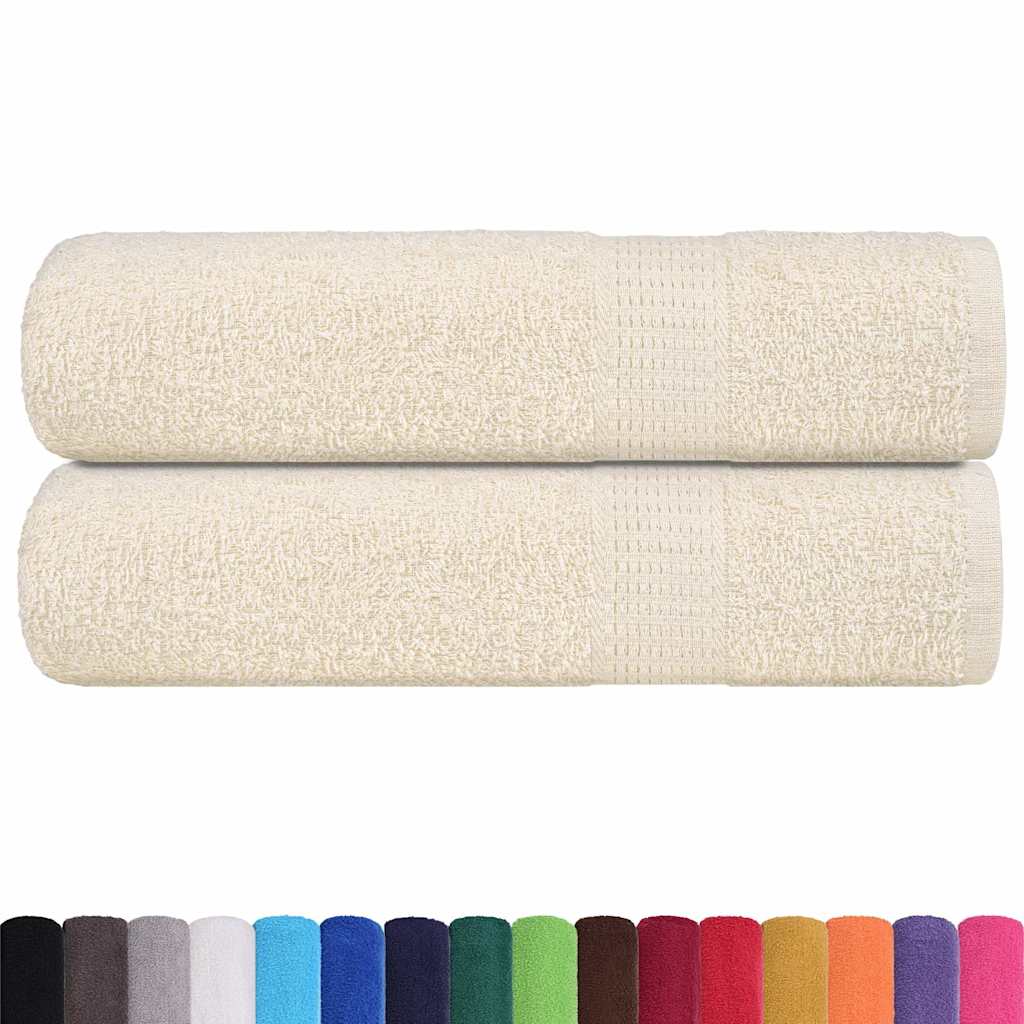 brusehåndklæder FROGN 2 stk. cremefarvet 70x140 cm 360 gsm
