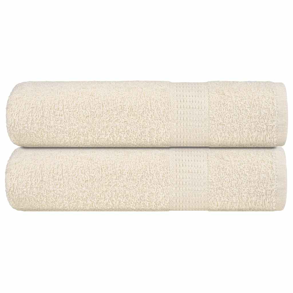 badehåndklæder FROGN 2 stk. cremefarvet 100x150 cm 360 g/m²