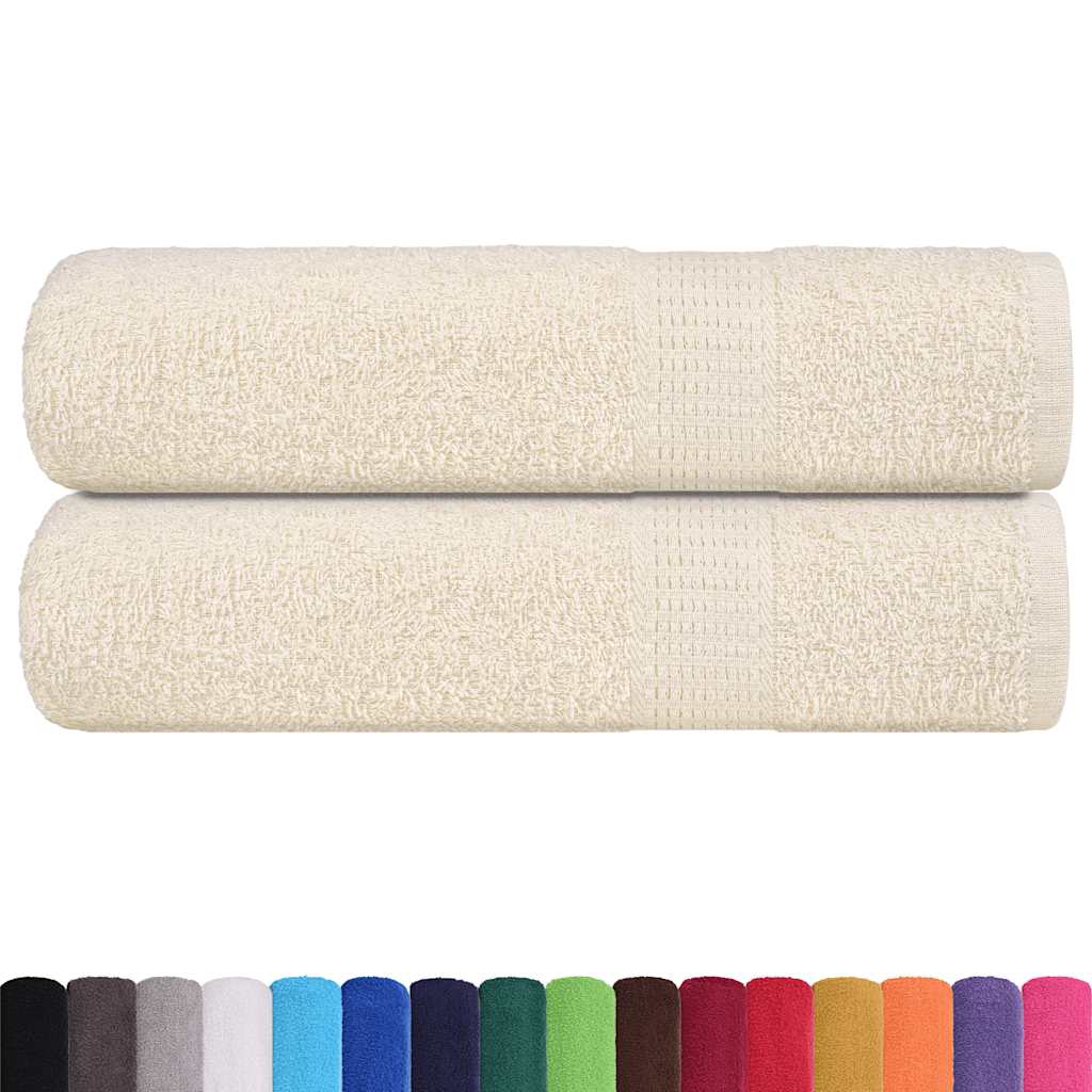 badehåndklæder FROGN 2 stk. cremefarvet 100x150 cm 360 g/m²