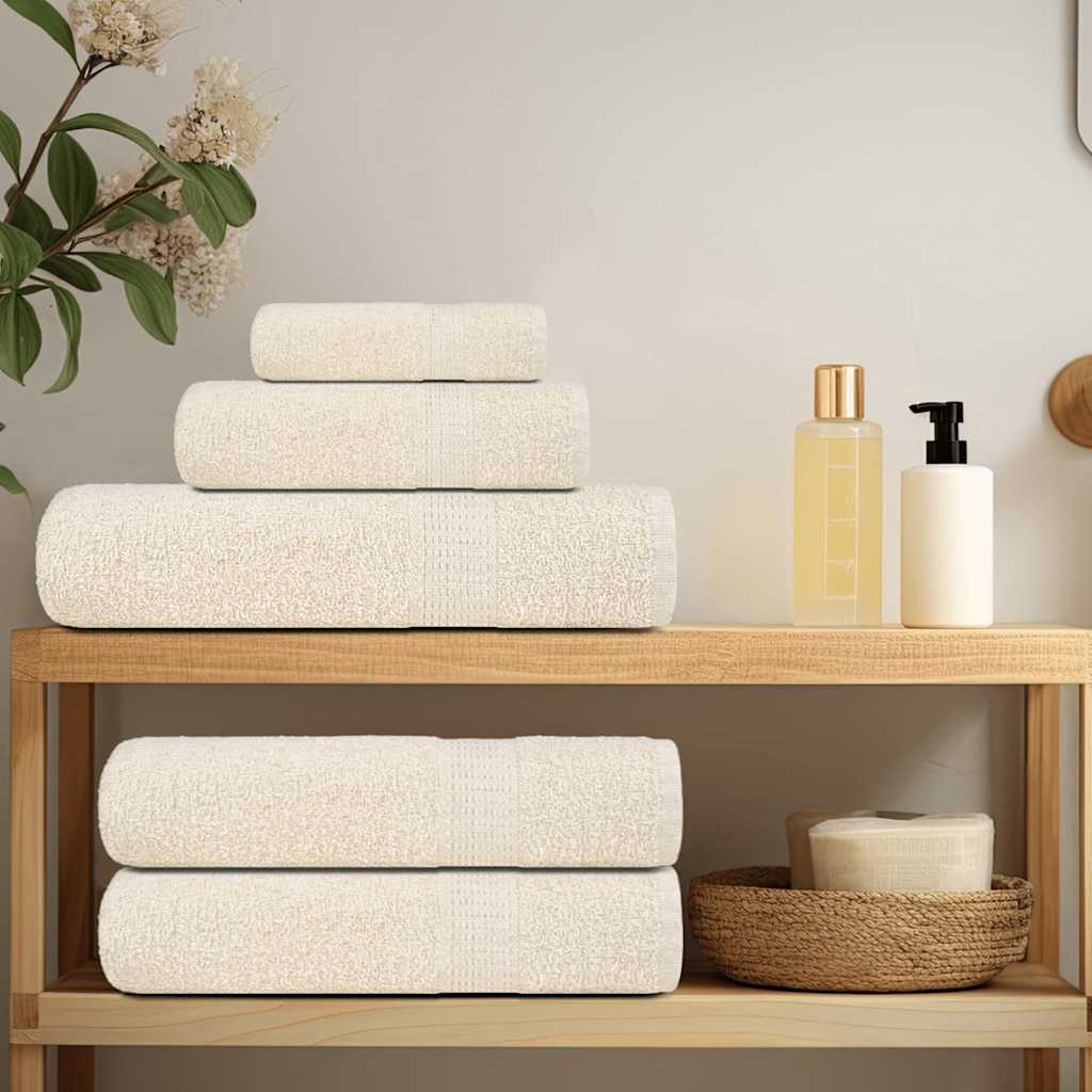 badehåndklæder FROGN 4 stk. cremefarvet 100x150 cm 360 g/m²