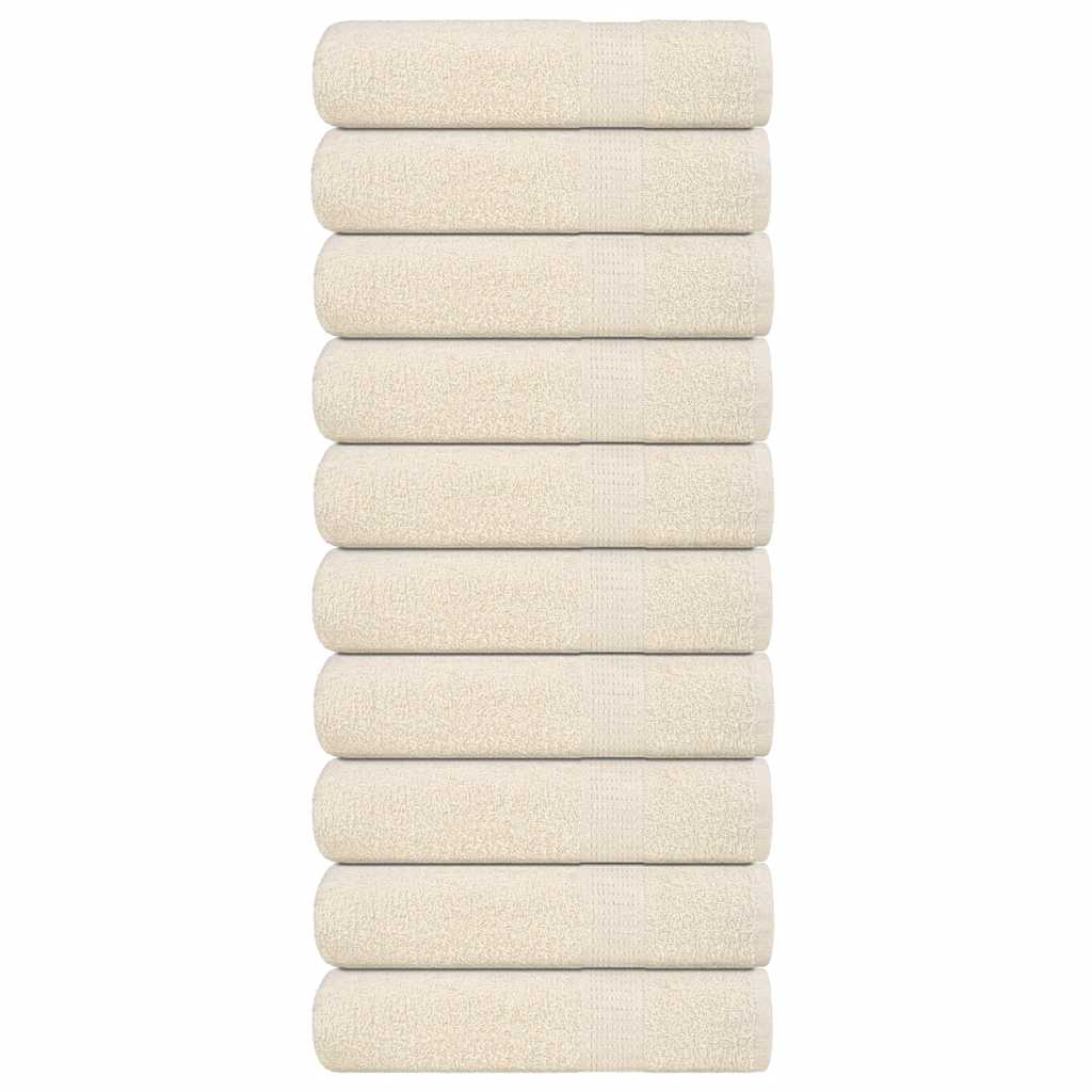 badehåndklæder FROGN 10 stk. cremefarvet 100x150 cm 360 g/m²