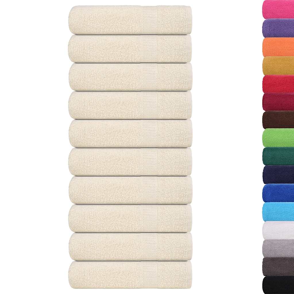 badehåndklæder FROGN 10 stk. cremefarvet 100x150 cm 360 g/m²