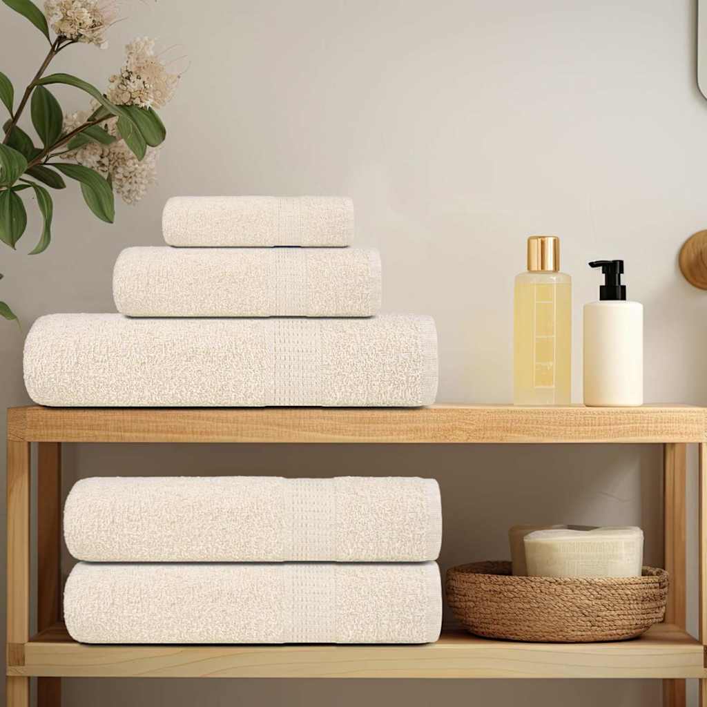 badehåndklæder FROGN 10 stk. cremefarvet 100x150 cm 360 g/m²