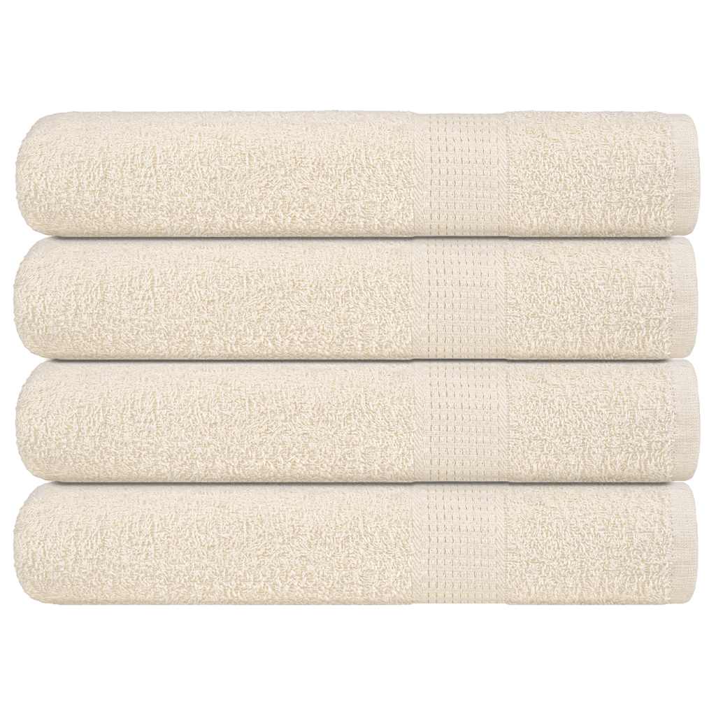 håndklæder FROGN 4 stk. cremefarvet 100x200 cm 360 g/m²