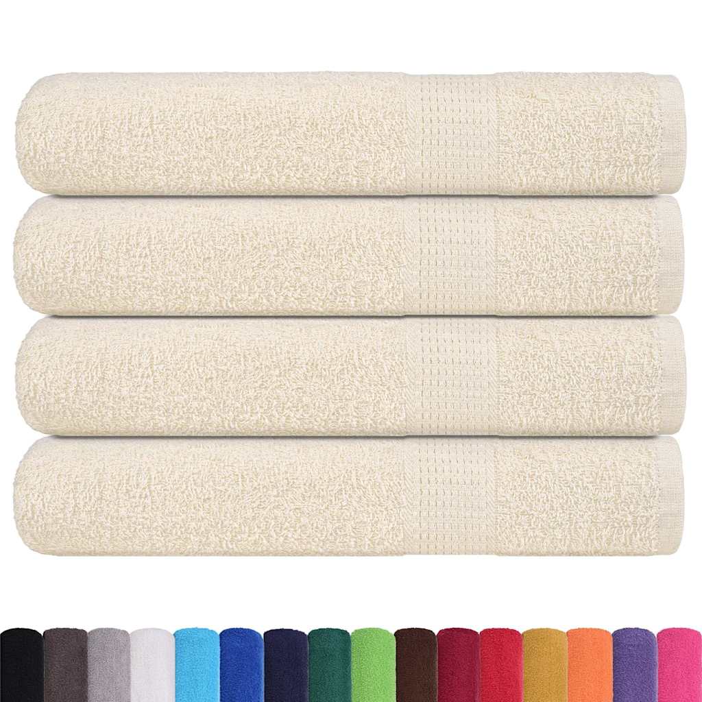 håndklæder FROGN 4 stk. cremefarvet 100x200 cm 360 g/m²