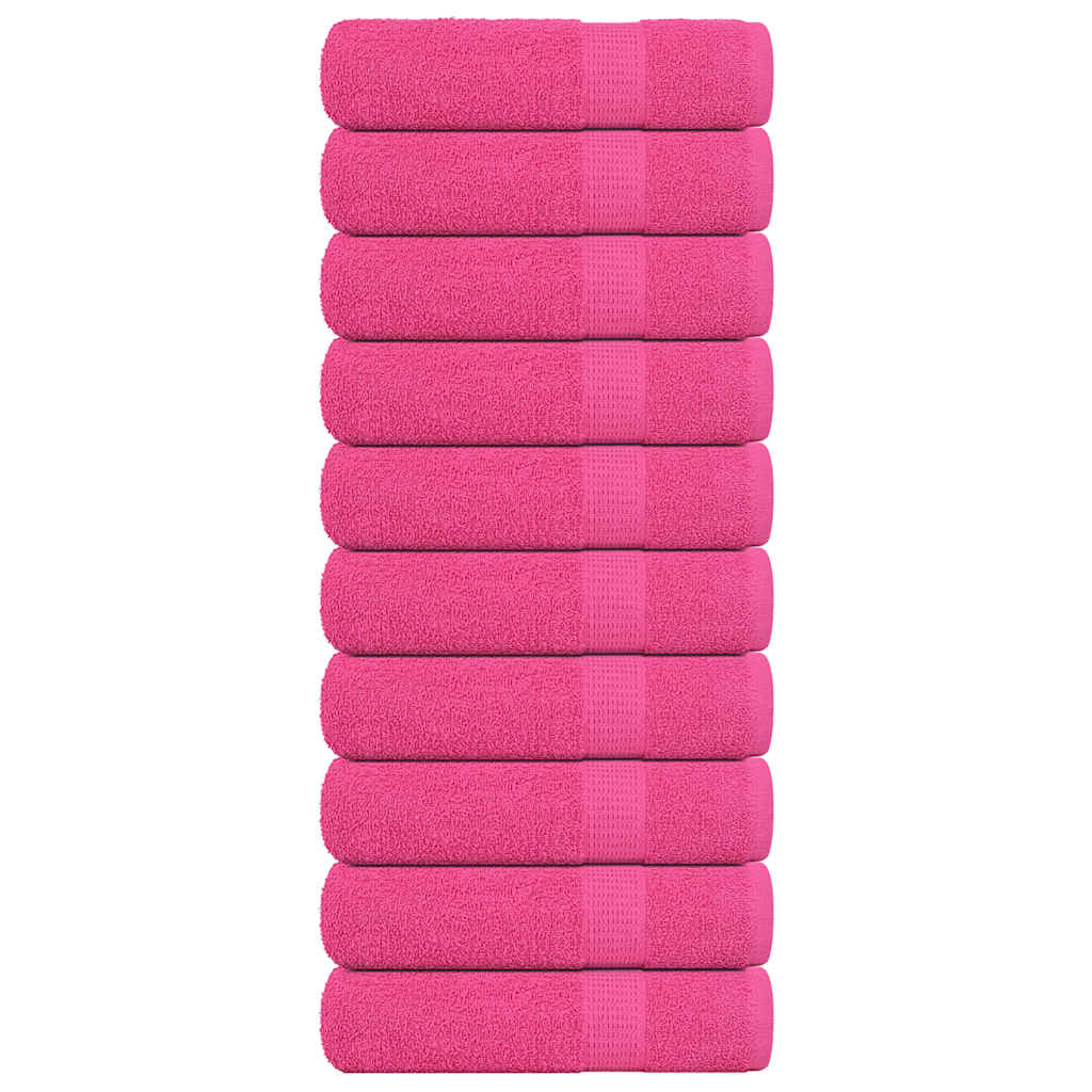 badehåndklæder FROGN 10 stk lyserød 70x140 cm 360 gsm