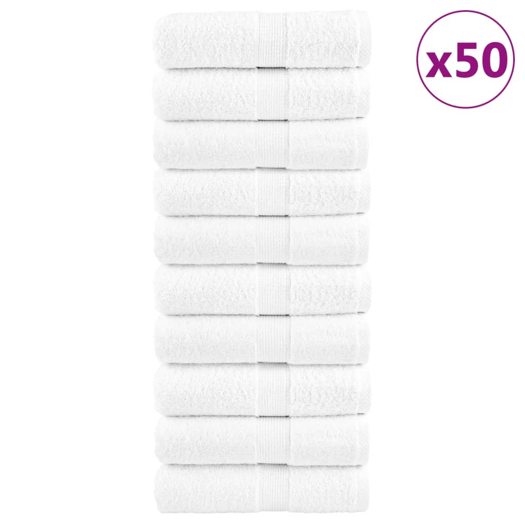 Premium vaskeklude SOLUND 50 stk. hvid 15x21 cm 600 gsm