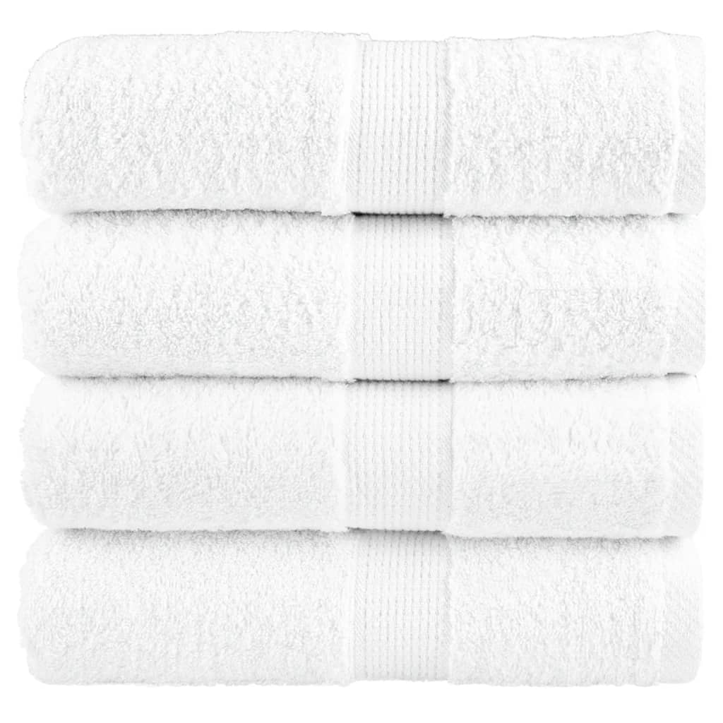 Premium vaskehåndklæder SOLUND 4 stk. hvid 30x30 cm 600 gsm