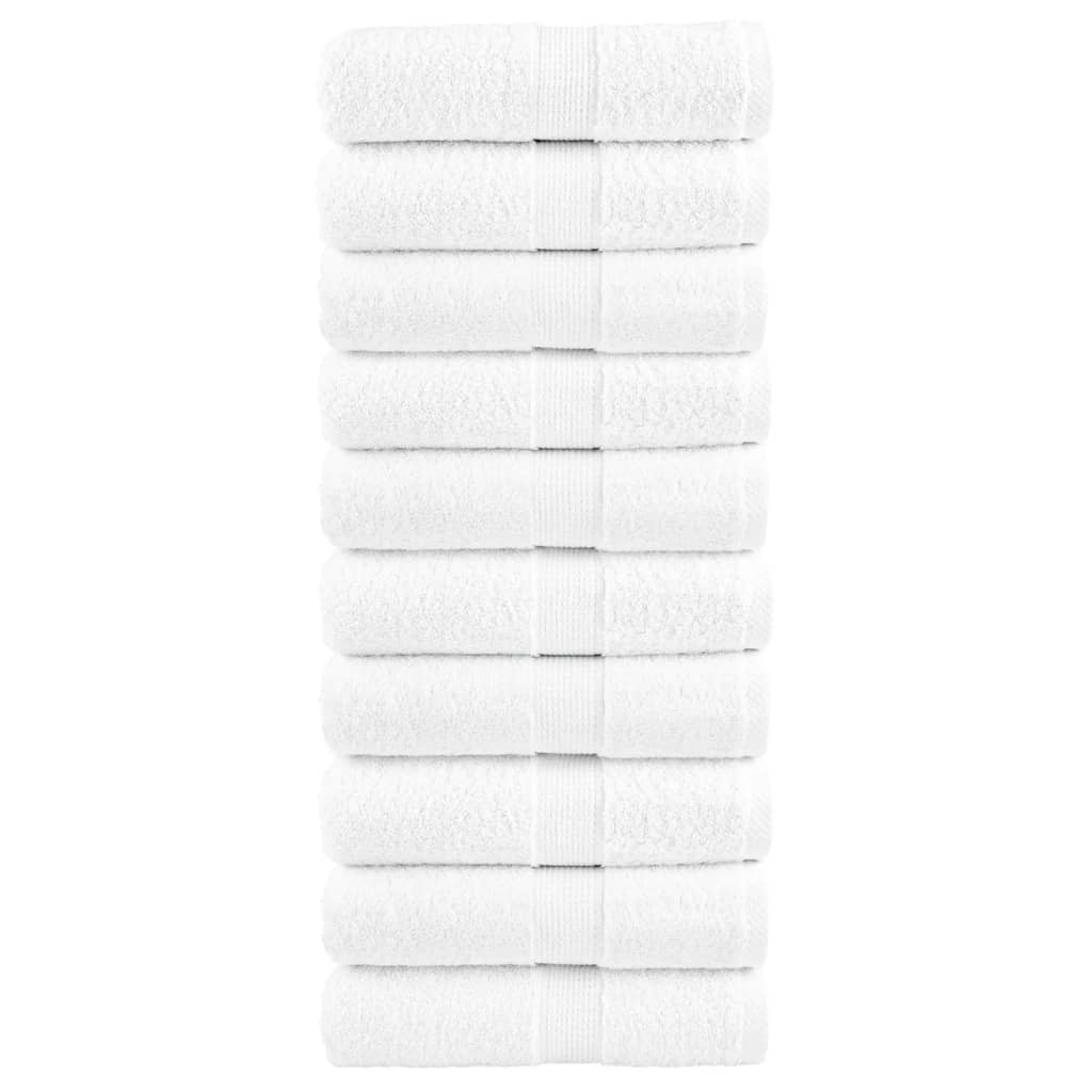 Premium vaskehåndklæder SOLUND 10 stk. hvid 30x30 cm 600 gsm