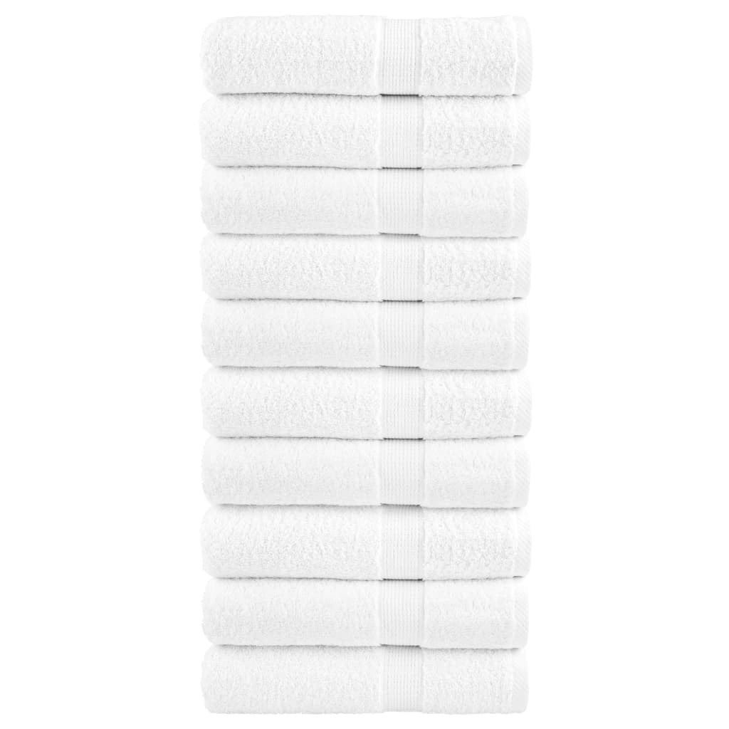 Premium håndklæder SOLUND 10 stk. hvid 50x100 cm 600 gsm