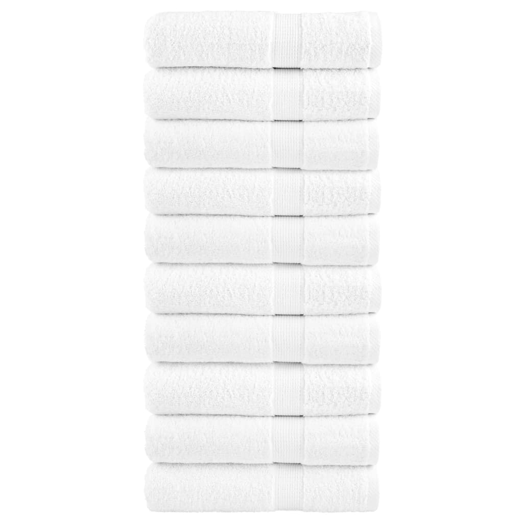 Premium badehåndklæder SOLUND 10 stk. hvid 70x140 cm 600 gsm