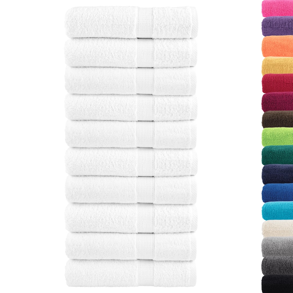 Premium badehåndklæder SOLUND 10 stk. hvid 70x140 cm 600 gsm