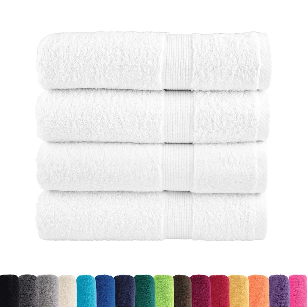 Premium badehåndklæder SOLUND 4 stk. hvid 100x150 cm 600 gsm