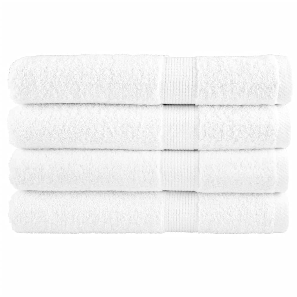 Premium saunahåndklæder SOLUND 4 stk. hvid 80x200 cm 600 gsm
