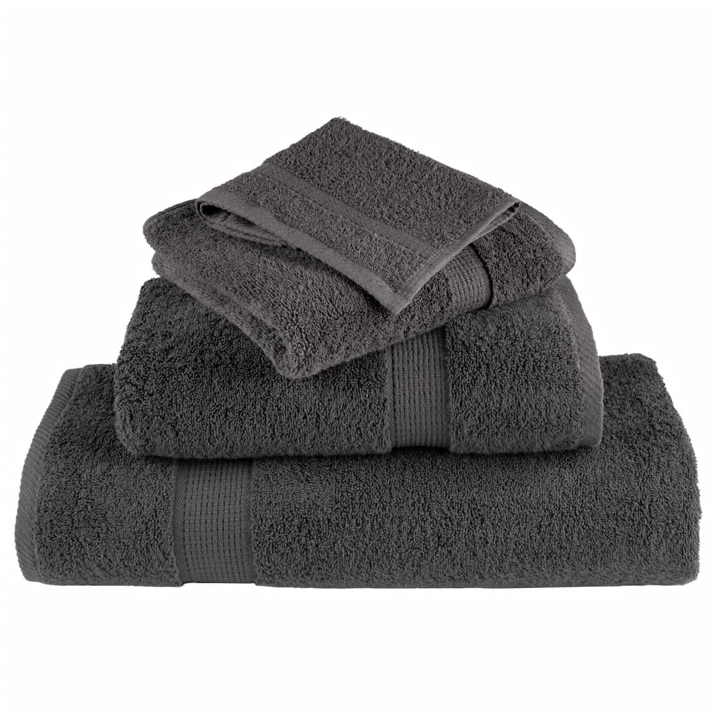 Premium badehåndklæder SOLUND 2 stk. antracit 100x150 cm 600 gsm