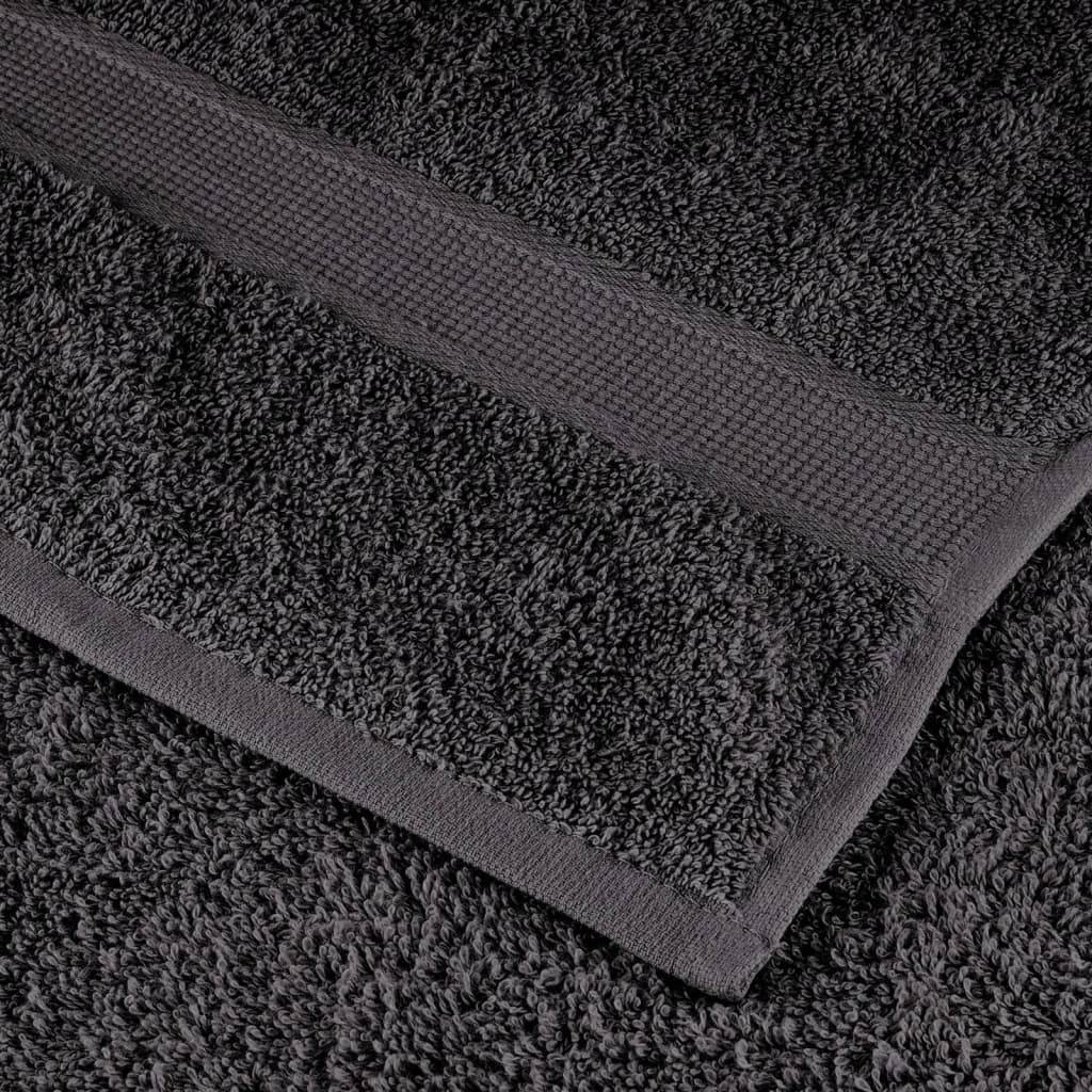 Premium saunahåndklæder SOLUND 2 stk. antracit 80x200 cm 600 gsm