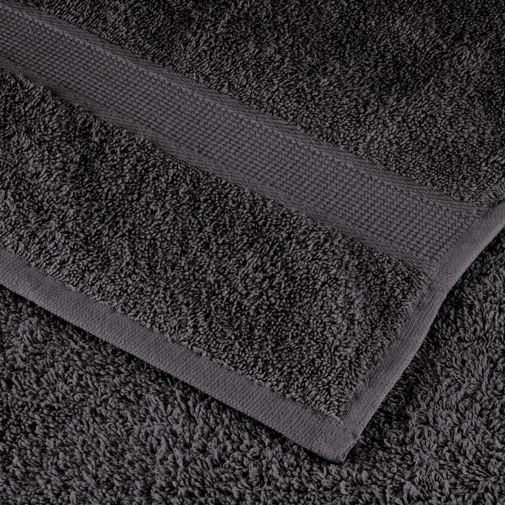 Premium håndklæder SOLUND 10 stk. antracit 100x200 cm 600 gsm