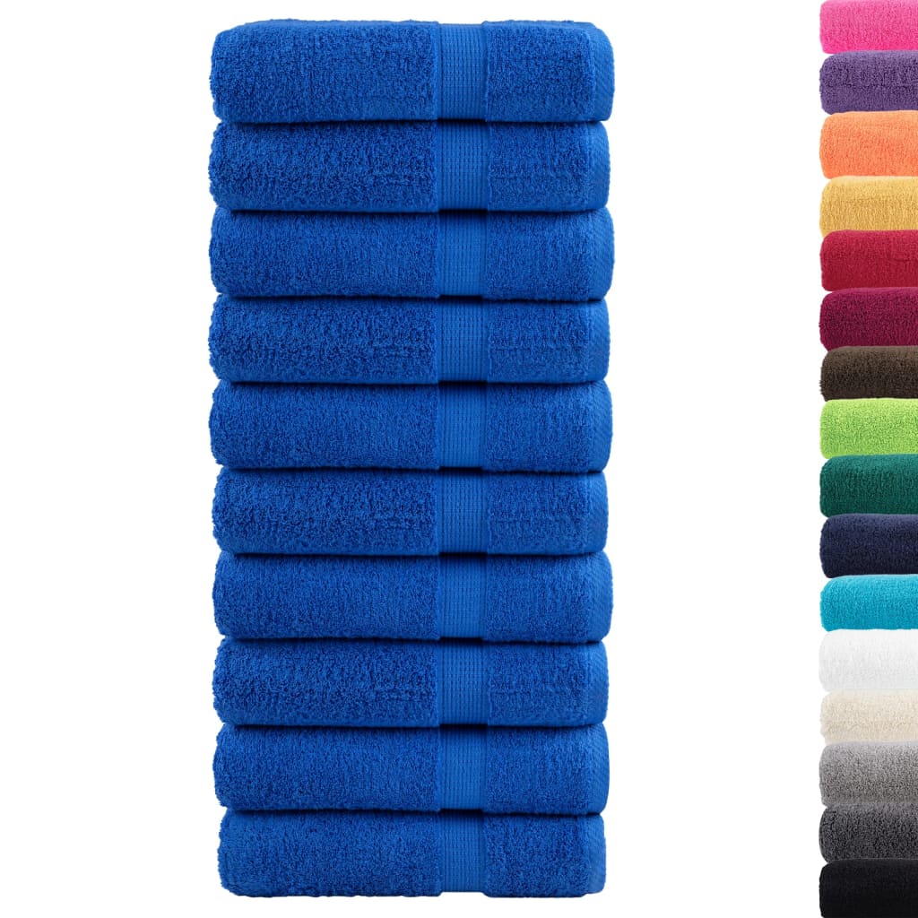 Premium badehåndklæder SOLUND 10 stk. blå 100x150 cm 600 gsm