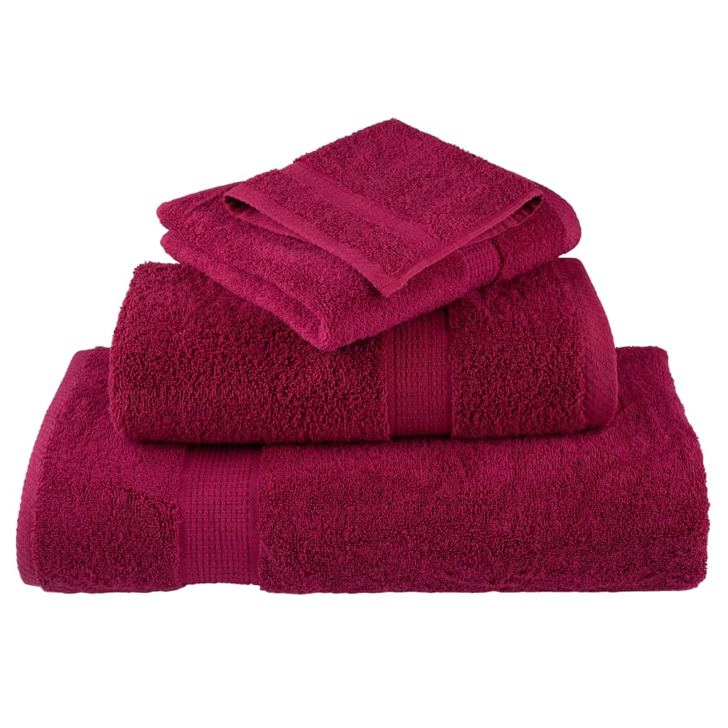 Premium vaskehåndklæder SOLUND 4 stk. bordeaux 30x30 cm 600 gsm