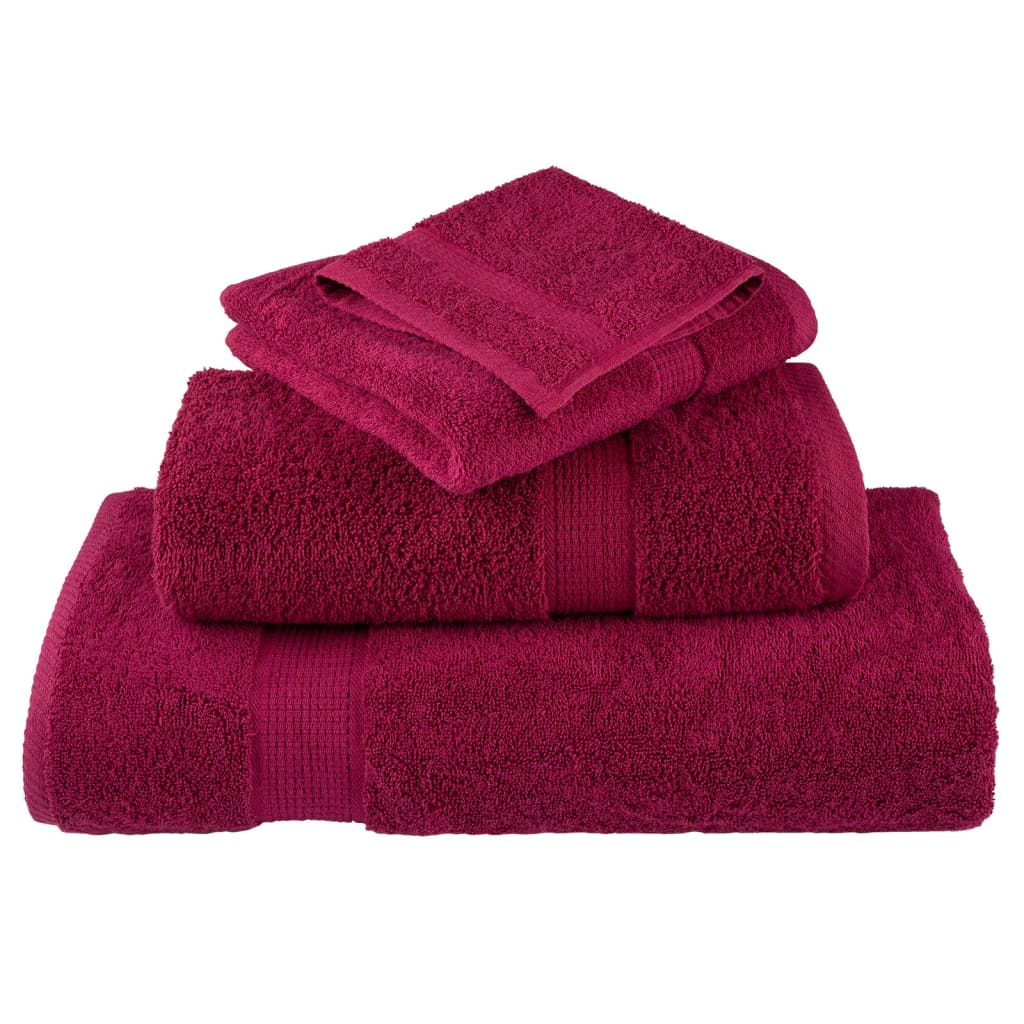 Premium badehåndklæder SOLUND 2 stk bordeaux 70x140 cm 600 gsm