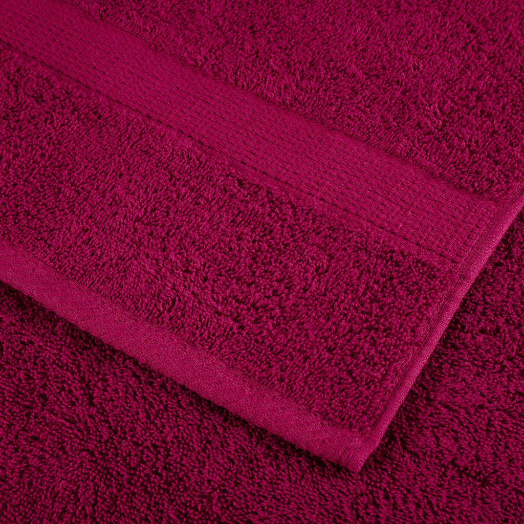 Premium håndklæder SOLUND 10 stk. bordeaux 100x200 cm 600 gsm