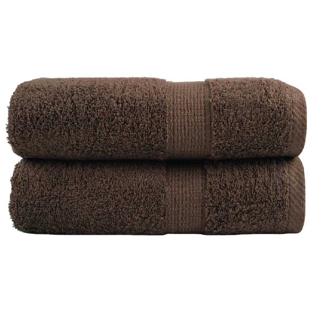 Premium vaskehåndklæder SOLUND 2 stk. brun 30x30 cm 600 gsm