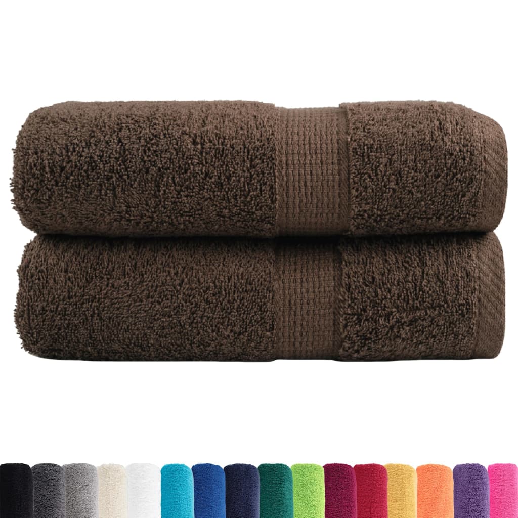 Premium vaskehåndklæder SOLUND 2 stk. brun 30x30 cm 600 gsm
