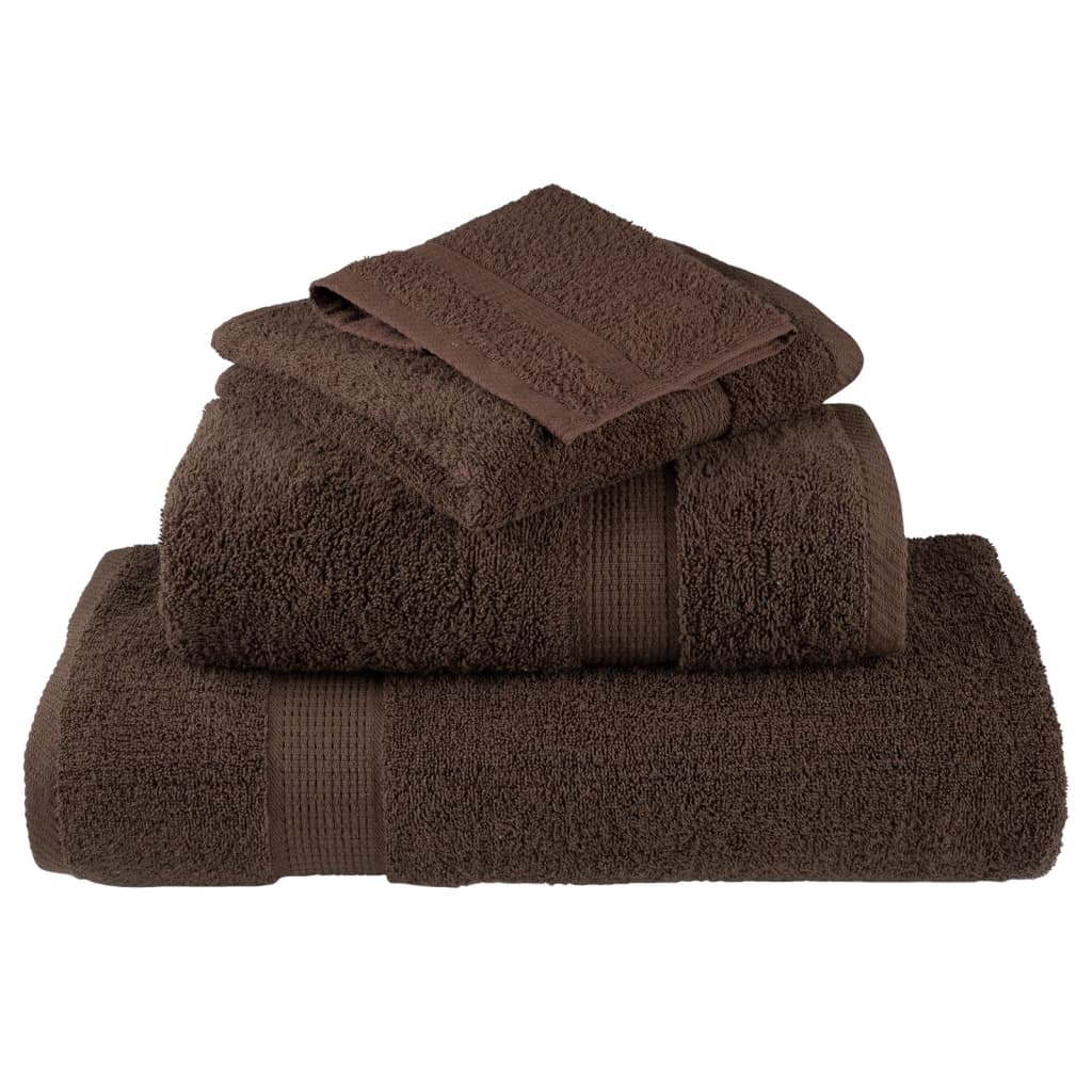 Premium vaskehåndklæder SOLUND 10 stk. brun 30x30 cm 600 gsm