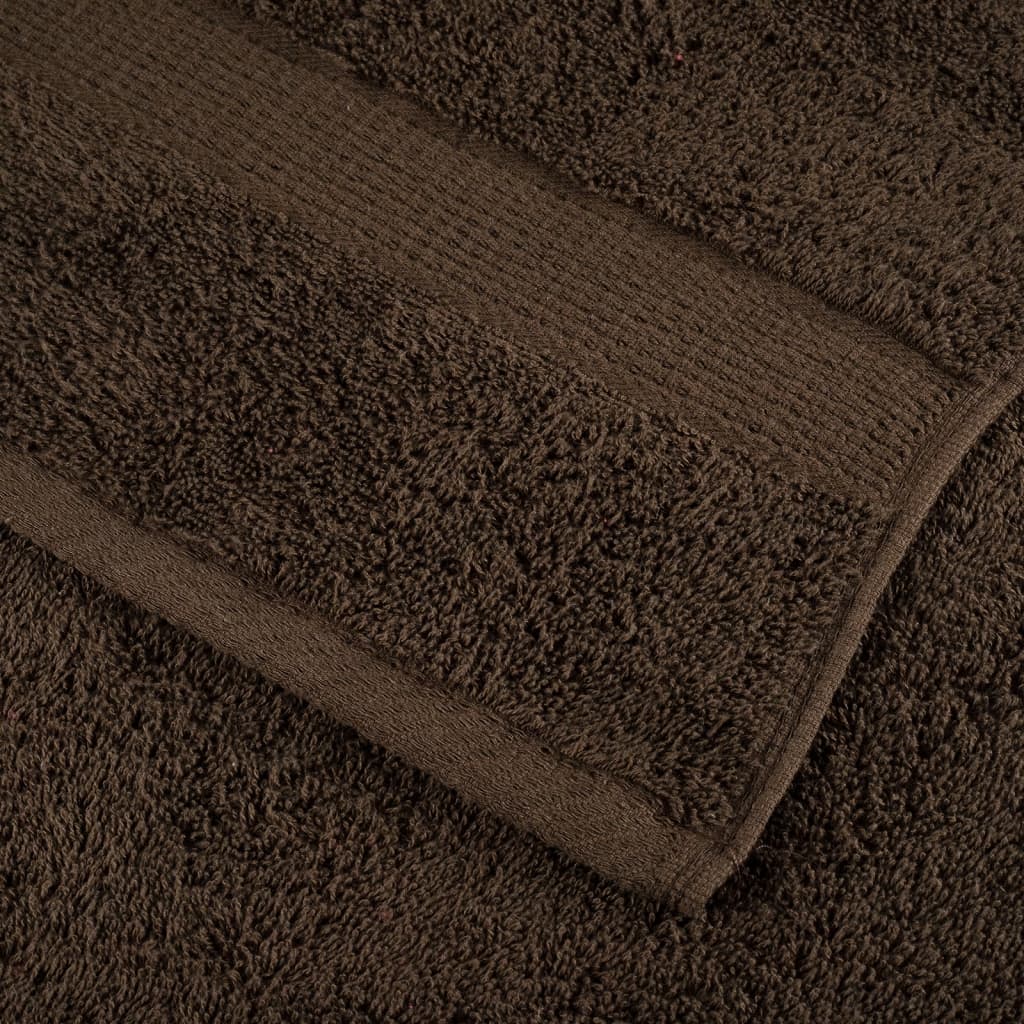 Premium håndklæder SOLUND 4 stk. brun 50x100 cm 600 gsm