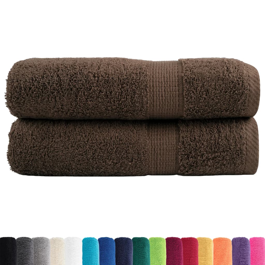 Premium badehåndklæder SOLUND 2 stk. brun 100x150 cm 600 gsm