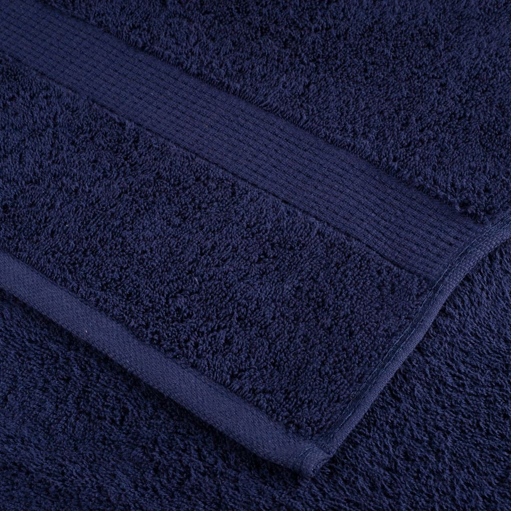 Premium gæstehåndklæder SOLUND 4 stk. marineblå 30x50 cm 600 gsm