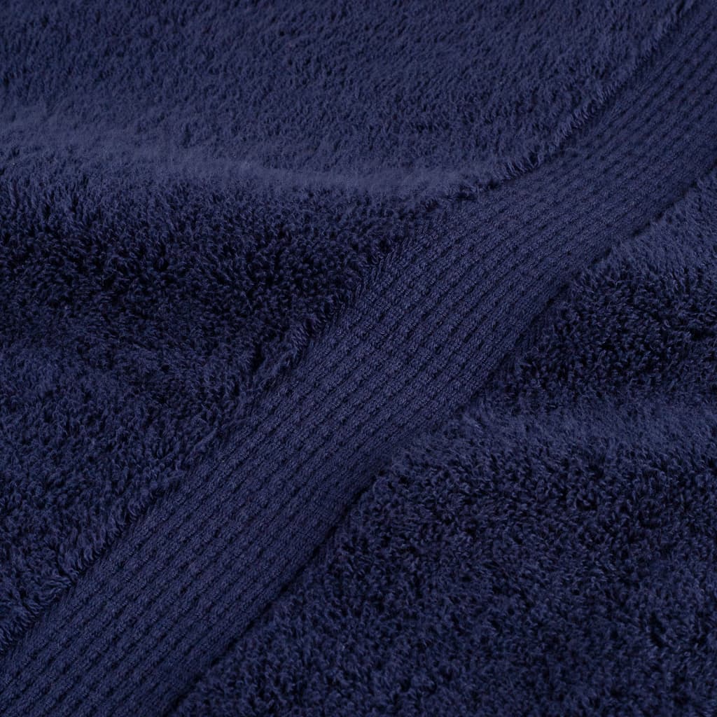Premium håndklæder SOLUND 10 stk. marineblå 100x200 cm 600 gsm