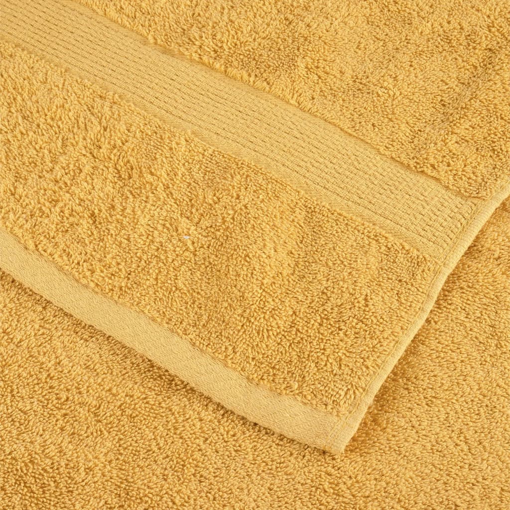 Premium håndklæder SOLUND 4 stk. guld 50x100 cm 600 gsm